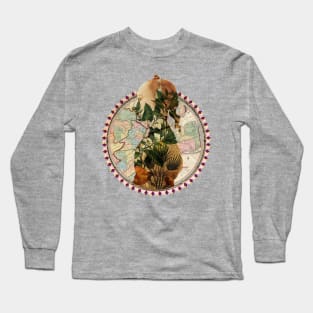 New York City Floral Map Long Sleeve T-Shirt